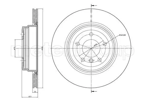 METELLI 230873C Диск тормозной