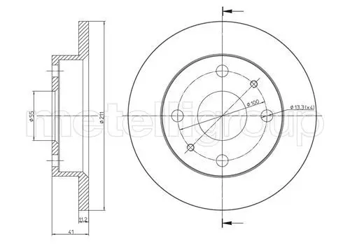METELLI 230791 Тормозной диск