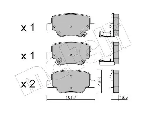 METELLI 2208800 Колодки тормозные