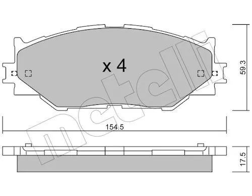 Metelli 2207600 Комплект тормозных колодок