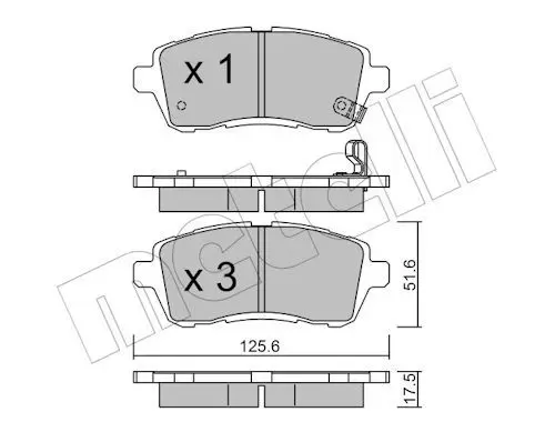 METELLI 2207930 Колодки тормозные