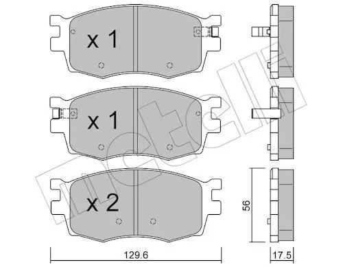 METELLI 2207240 Комплект тормозных колодок