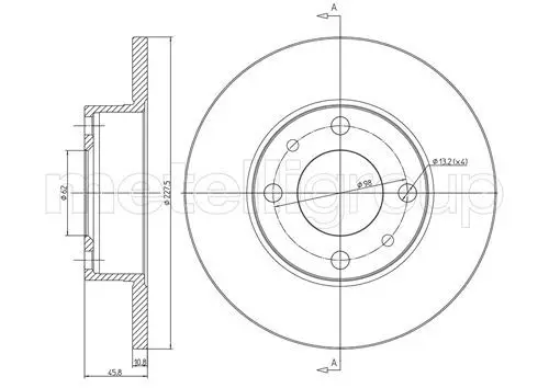 METELLI 230014 Диск тормозной Metelli