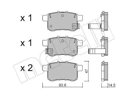 METELLI 2208680 К-т дисков. тормоз. колодок