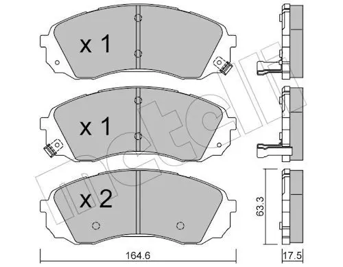 Metelli 2207850 Колодки тормозные