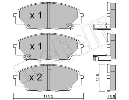 METELLI 2204350 Комплект тормозных колодок