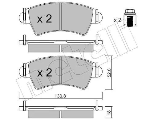 METELLI 2203130 Комплект тормозных колодок