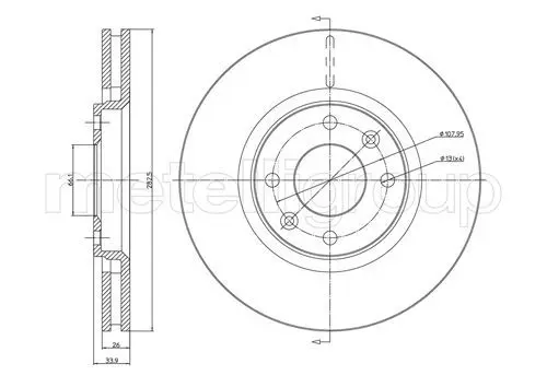 Metelli 230566C Диск тормозной Metelli