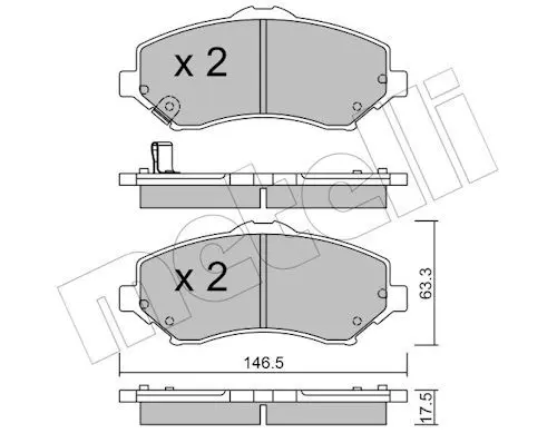 METELLI 2208620 Колодки тормозные дисковые
