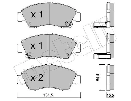 Metelli 2201380 Колодки тормозные передние