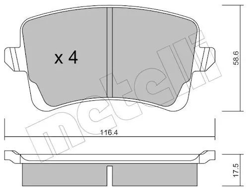 METELLI 2207760 Колодки тормозные
