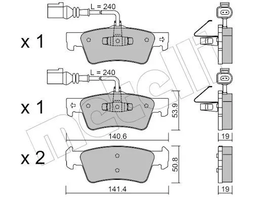 Metelli 2206610 Колодки тормозные дисковые