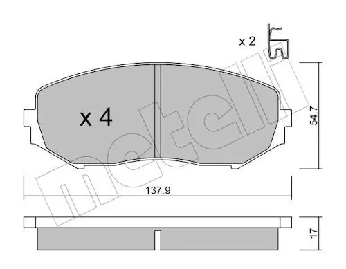 METELLI 2207660 К-Т ДИСКОВ. ТОРМОЗ. КОЛОДОК