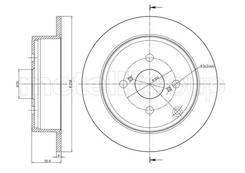 METELLI 230634C Диск тормозной