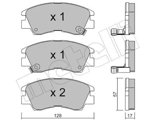 METELLI 2201150 Комплект тормозных колодок