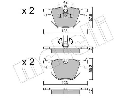 Metelli 2206430 Колодки тормозные дисковые