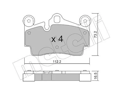 Metelli 2206550 Колодки тормозные