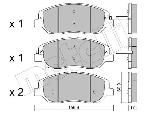 Metelli 2210310 Комплект тормозных колодок