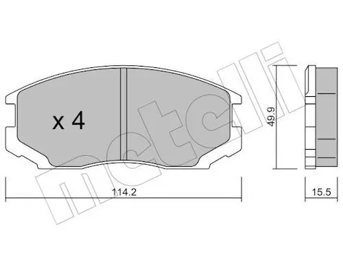 METELLI 2202210 К-т дисков. тормоз. колодок