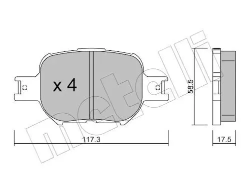 METELLI 2206140 Колодки тормозные дисковые