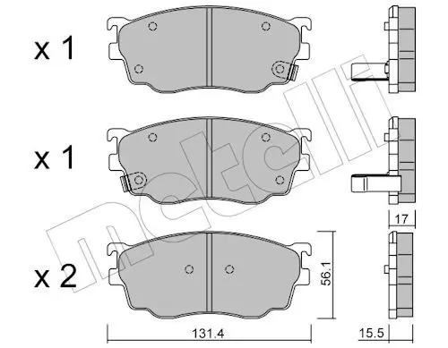 METELLI 2203010 Комплект тормозных колодок