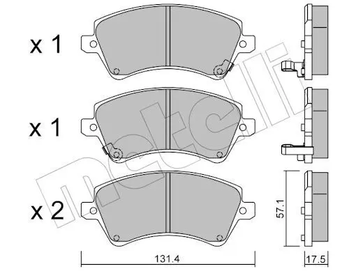 Metelli 2204460 К-т дисков. тормоз. колодок