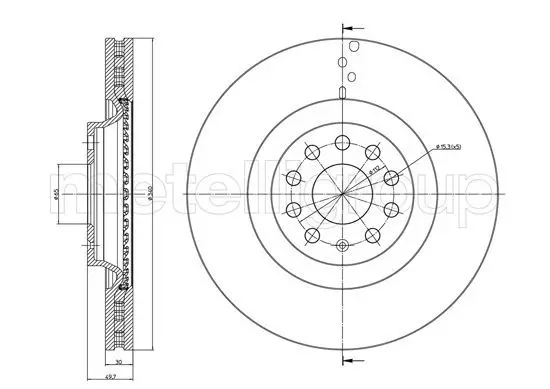 Metelli 231243C Диск тормозной передний