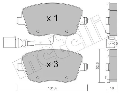 METELLI 2205471 Колодки тормозные дисковые