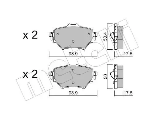 METELLI 2209870 Колодки тормозные дисковые