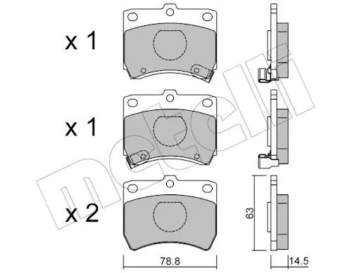 METELLI 2203700 Комплект тормозных колодок
