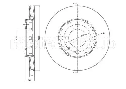 METELLI 230372 Диск тормозной