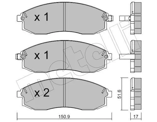 METELLI 2203060 Комплект тормозных колодок
