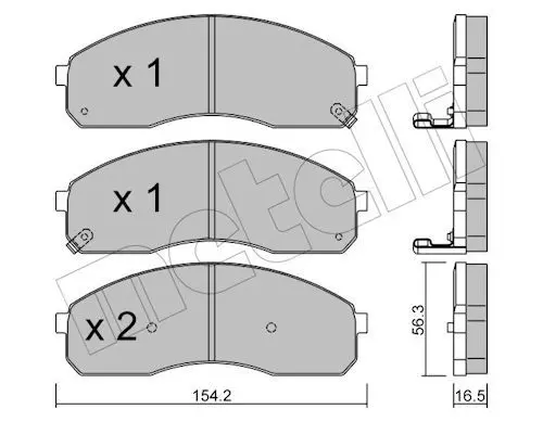 METELLI 2203740 К-т дисков. тормоз. колодок