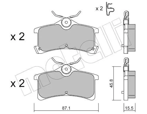 METELLI 2204490 Комплект тормозных колодок