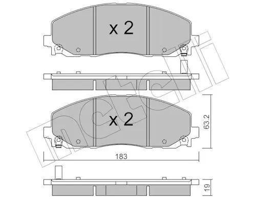 Metelli 2209460 Комплект тормозных колодок