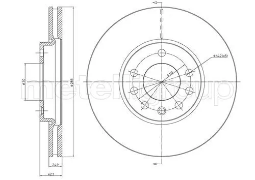 Metelli 230608C Диск тормозной