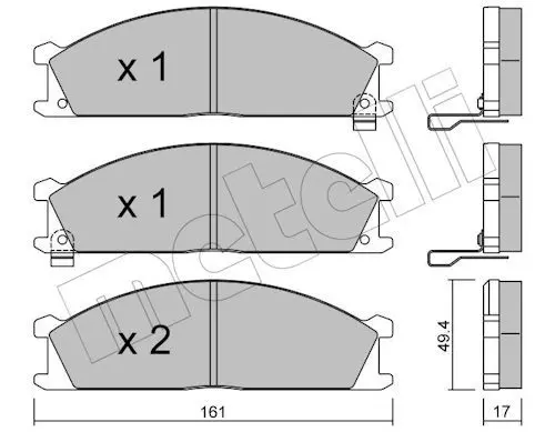 METELLI 2201071 Комплект тормозных колодок