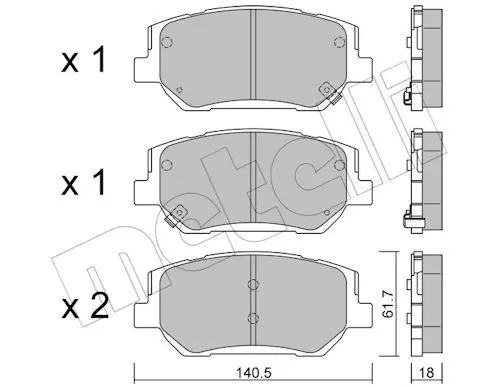 METELLI 2212970 К-т дисков. тормоз. Колодок
