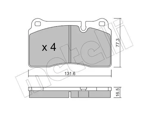 Metelli 2206950 Колодки тормозные