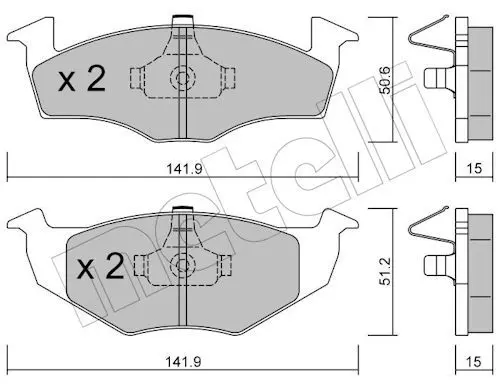 METELLI 2202062 Колодки торм.пер.