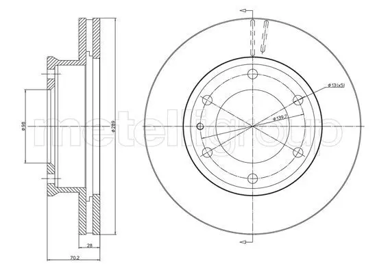 METELLI 231214 Тормозной диск