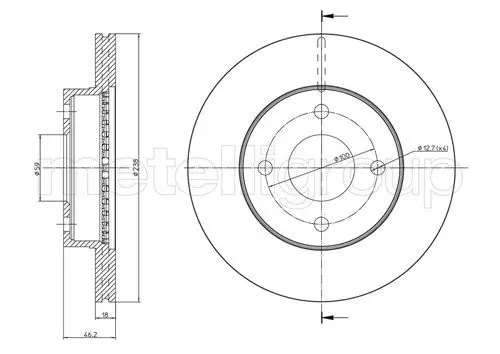 METELLI 230850 Тормозной диск