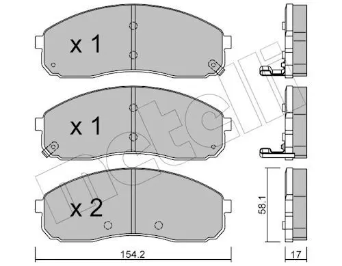 Metelli 2206310 К-т дисков. тормоз. колодок