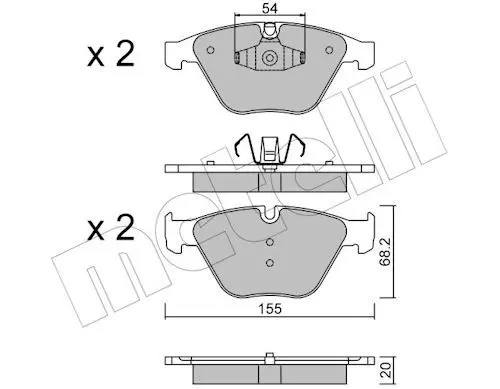 Metelli 2205586 Колодки тормозные дисковые