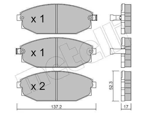METELLI 2203630 Комплект тормозных колодок