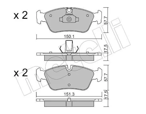 METELLI 2202600 Колодки тормозные