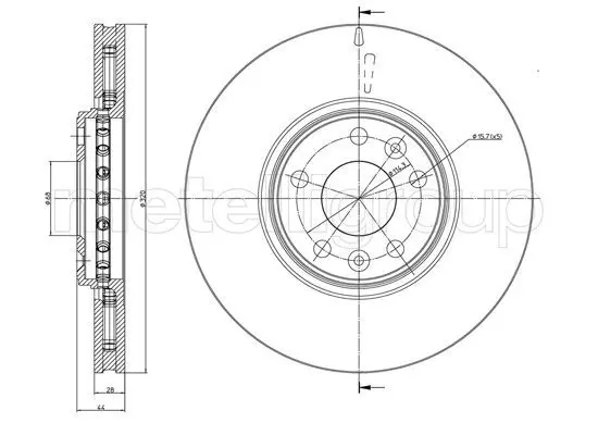 METELLI 231334C Тормозной диск