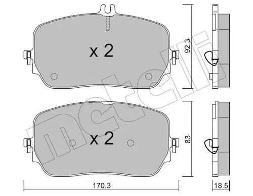 Metelli 2212720 Комплект дисков. тормоз.