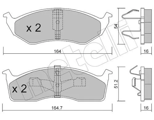 METELLI 2203561 К-т дисков. тормоз. колодок