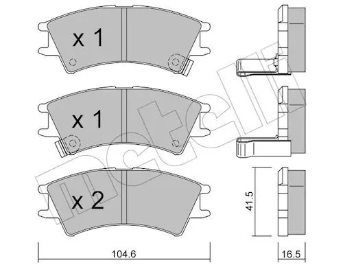 METELLI 2203610 Комплект тормозных колодок